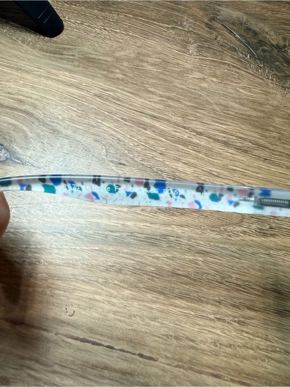 Peppers +2.50 Round Reading Glasses Cobalt Blue Terrazzo Frames